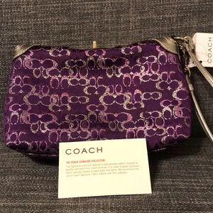 Coach Signature Wristlet NWT